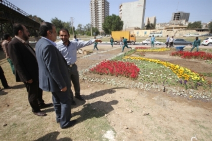 فرش گل 700 متري در ساحل كارون فرش گل 700 متري در ساحل كارون