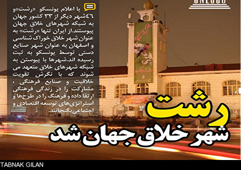 بودن یا نبودن رشت در یونسکو؛ سهم مشارکت شورای شهر رشت در جذب منابع ملی و بخش خصوصی برای شهر خلاق رشت تا چه میزان بوده است!؟ بودن یا نبودن رشت در یونسکو؛ سهم مشارکت شورای شهر رشت در جذب منابع ملی و بخش خصوصی برای شهر خلاق رشت تا چه میزان بوده است!؟