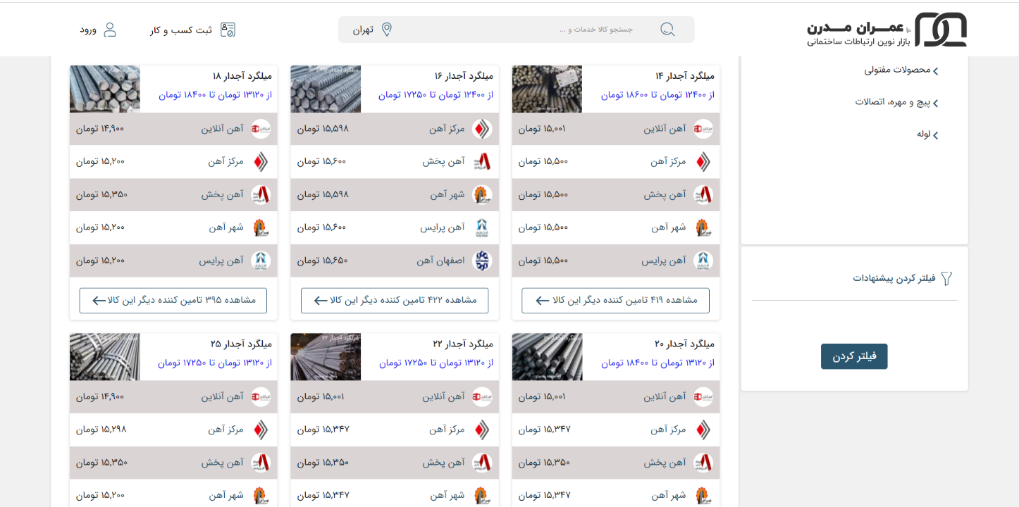 وزن هر شاخه میلگرد وزن هر شاخه میلگرد