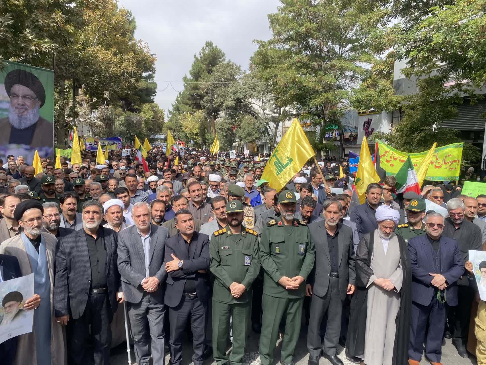 اجتماع مردم بجنورد در محکومیت شهادت سید مقاومت