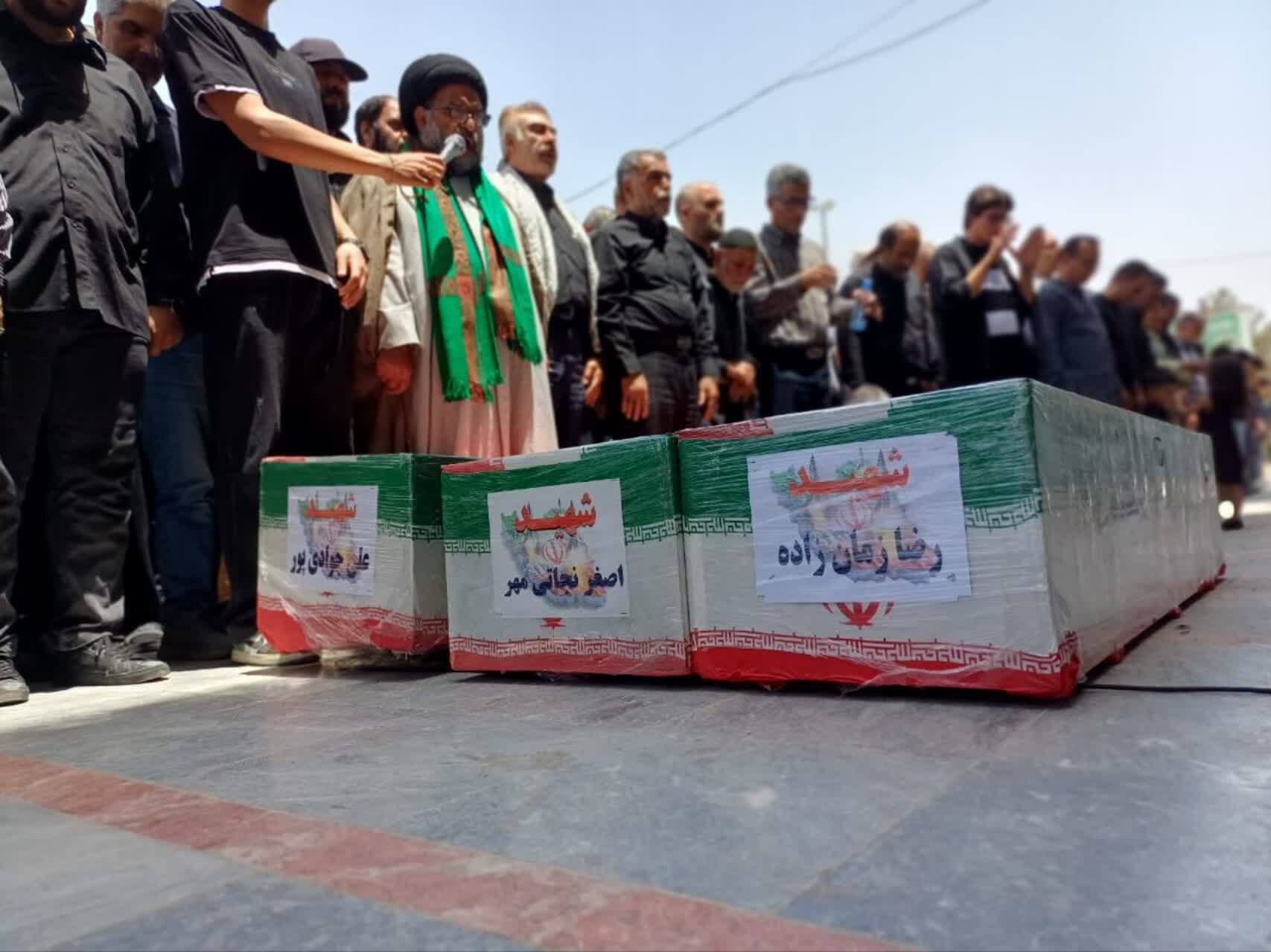 تشییع لاله های سرخ در البرز/وداع مردم با مدافعان وطن +تصاویر