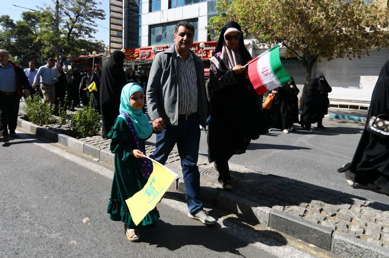 راهپیمایی «بشارت نصر» در حمایت از مردم غزه در همدان برگزار شد + عکس