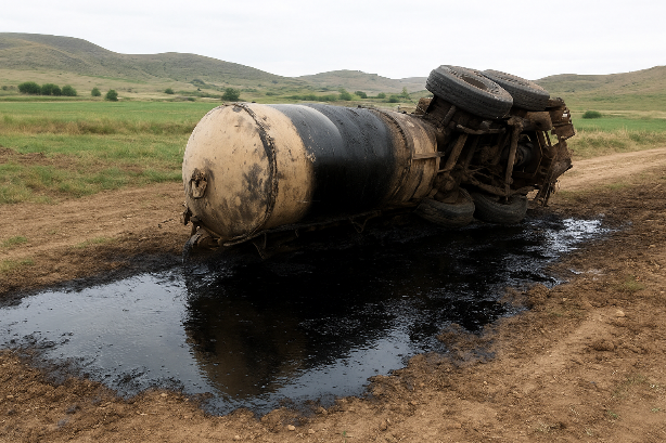 واژگونی تانکر حامل ۲۵ هزار لیتر مازوت در محور قروه–بیجار/ عملیات پاکسازی اراضی آلوده آغاز شد واژگونی تانکر حامل ۲۵ هزار لیتر مازوت در محور قروه–بیجار/ عملیات پاکسازی اراضی آلوده آغاز شد